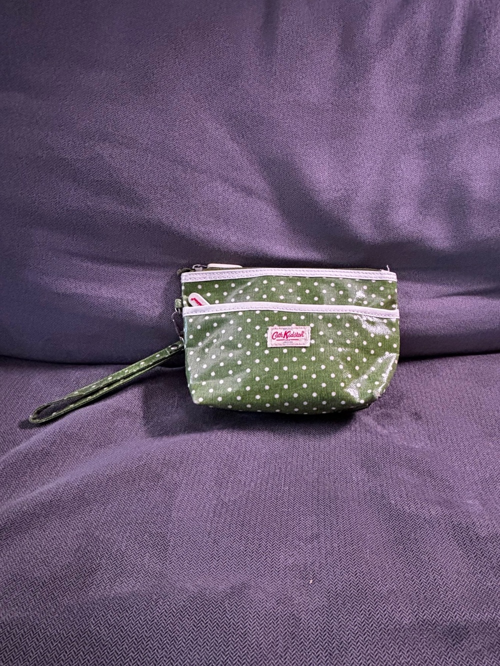 Cath Kidston Green Polka Dot Wristlet